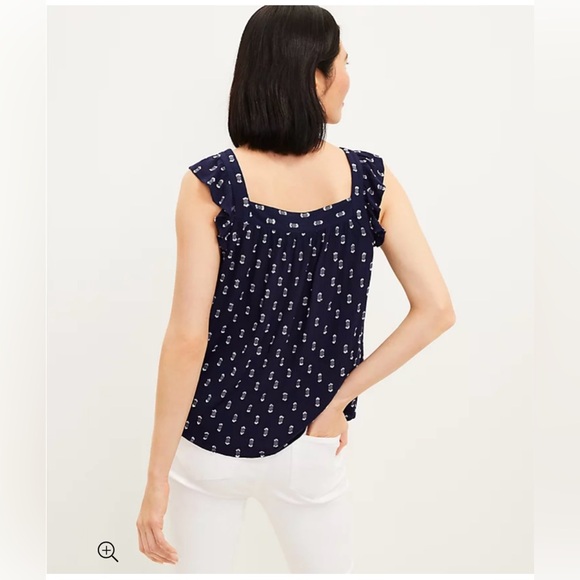 Clip Textured Ruffle Square Neck Top - Picture 5 of 5